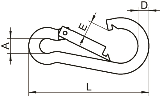 Karabinerhaken Abmessung Karabinerhaken Abmessung